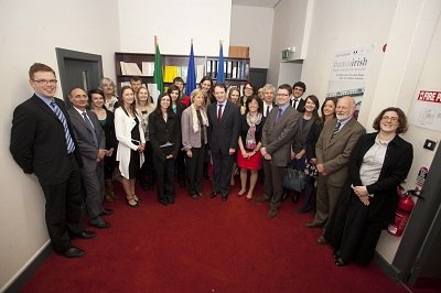 Group picture in the Cultural Offices of the Embassy of France in Ireland - JPEG
